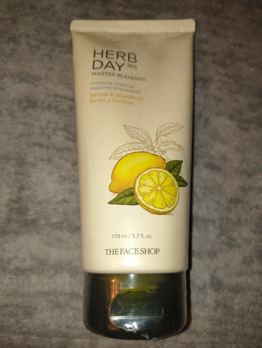 The Face Shop Herb Day 365 Lemon & Grapefruit Foaming Cleanser - Yellow